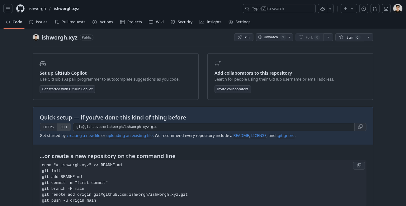 New github repository Github Repository